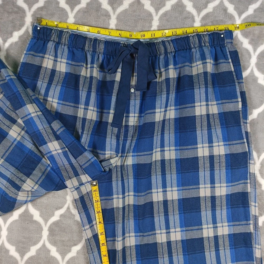 Savage X Fenty Pajama Set Women Plus Size 20 Blue Plaid Two Piece Sleepwear Cozy